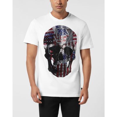 PHILIPP PLEIN PHILIPP PLEIN Round Neck T-Shirt Skull America Men