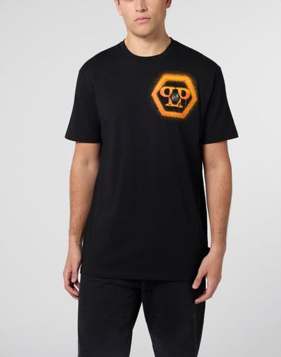 PHILIPP PLEIN PHILIPP PLEIN Round Neck T-Shirt Spray Hexagon Men