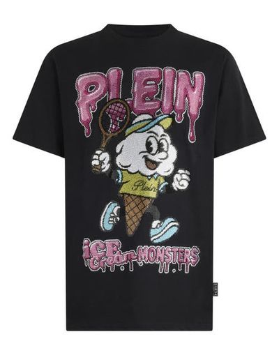 PHILIPP PLEIN PHILIPP PLEIN Round Neck T-Shirt Tennis Ice Cream Men