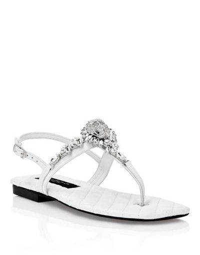 PHILIPP PLEIN PHILIPP PLEIN Sandals Flat Crystal Skull With Crystals Women