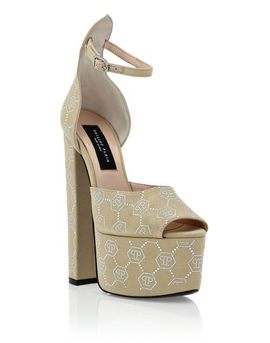 PHILIPP PLEIN PHILIPP PLEIN Sandals High Heels Strass Monogram Women