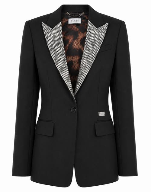 PHILIPP PLEIN PHILIPP PLEIN Single Breasted Fit Blazer Crystal Strass Women