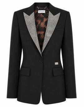 PHILIPP PLEIN PHILIPP PLEIN Single Breasted Fit Blazer Crystal Strass Women