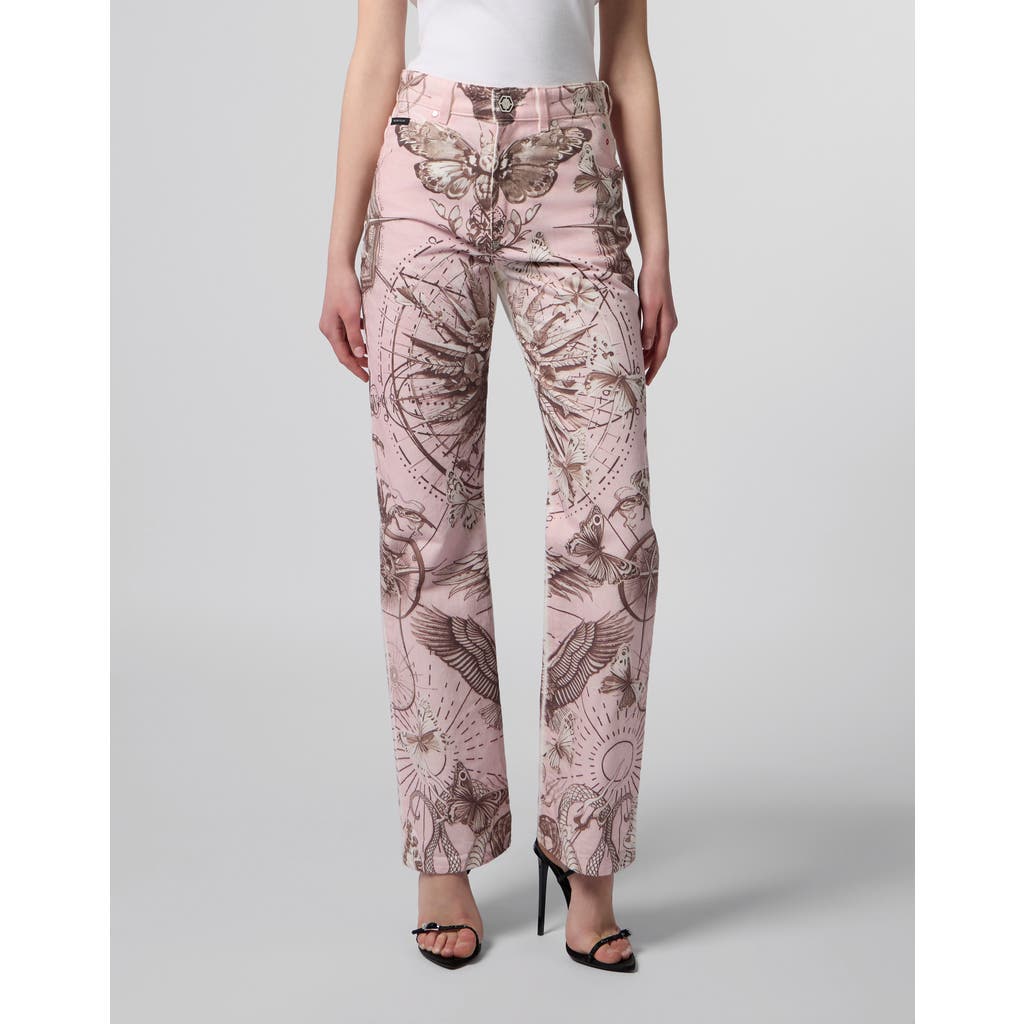 PHILIPP PLEIN PHILIPP PLEIN Straight Cut Jeans Butterfly Tattoo Women
