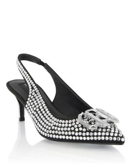 PHILIPP PLEIN PHILIPP PLEIN Suede Strass Slingback Shoes H55 Gothic Women