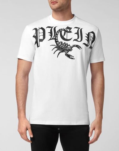 PHILIPP PLEIN PHILIPP PLEIN T-Shirt Round Neck Ss Scorpion With Crystals Men