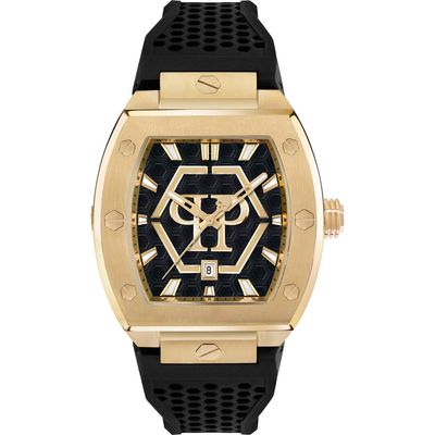 PHILIPP PLEIN PHILIPP PLEIN The Hexagon Phantom Silicone Strap Watch, 44mm x 56.2mm