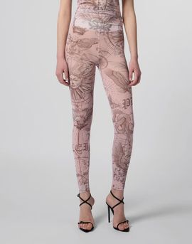 PHILIPP PLEIN PHILIPP PLEIN Tulle Leggings Butterfly Tattoo Women
