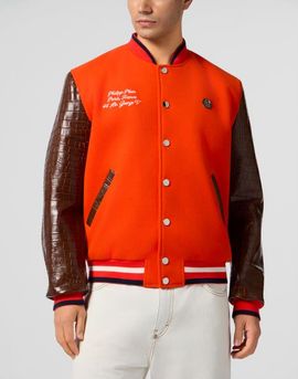 PHILIPP PLEIN PHILIPP PLEIN Varsity Bomber Cocco Sleeves Paris Men