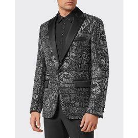 PHILIPP PLEIN PHILIPP PLEIN Velvet Blazer Lord Fit Skull And Plein With Crystals Men