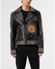 PHILIPP PLEIN PHILIPP PLEIN Vintage Leather Biker Jacket Studs &Amp; Patches Men - 1