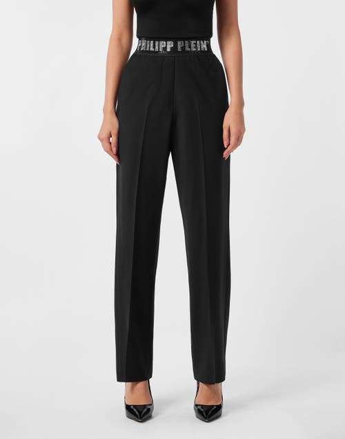 PHILIPP PLEIN PHILIPP PLEIN Wool Classic Trousers Elastic Band Crystal Women