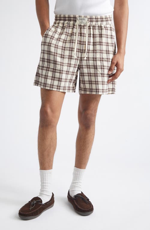 PHIPPS PHIPPS Kennedy Plaid Cotton Flannel Shorts