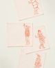 Phthalo Ruth Phthalo Ruth x Julie Peach Dinner Girls Cocktail Napkins, Set of 4 - 2