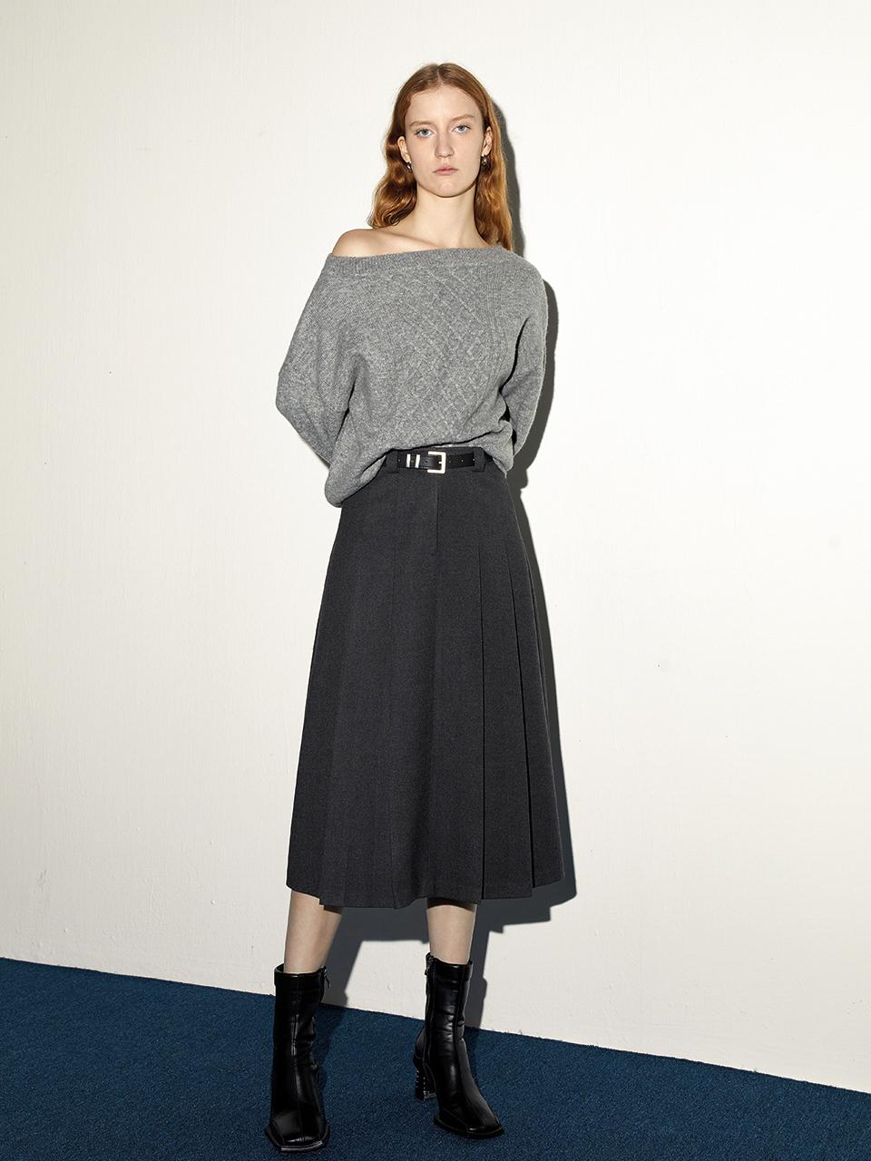 PIA STUDIO BA Temperament Pleated Skirt