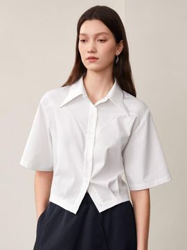 PIA STUDIO BA_Casual short shirt_WHITE