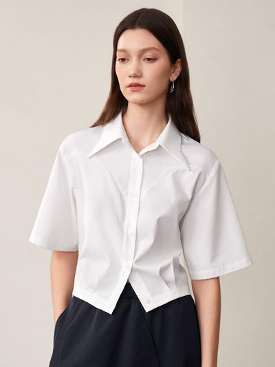 PIA STUDIO BA_Casual short shirt_WHITE