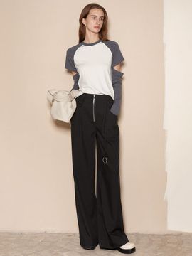 PIA STUDIO BA_Drop ring wide-leg pants