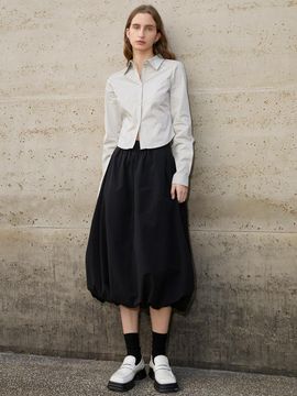 PIA STUDIO BA_Flower bud nylon skirt_2color
