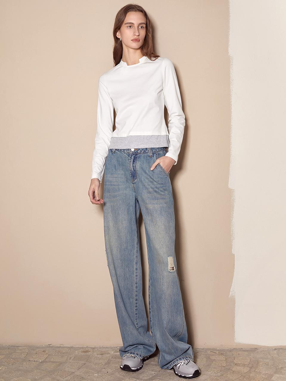 PIA STUDIO BA_Wide-leg loose jeans