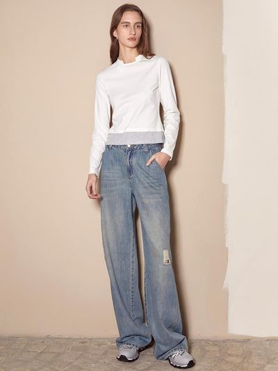 PIA STUDIO BA_Wide-leg loose jeans