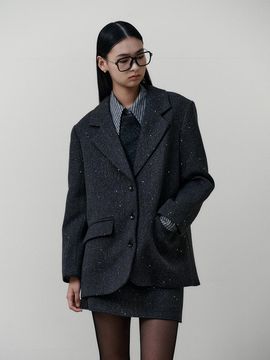 PIA STUDIO Tailored Two-Piece Suit Skirt [CHARCOAL]