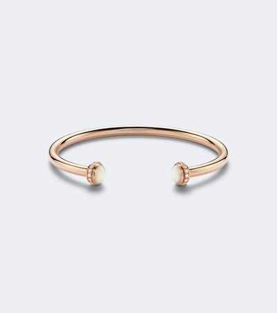 Piaget Piaget Posession 18kt rose gold cuff bracelet with mother-of-pearl and diamonds