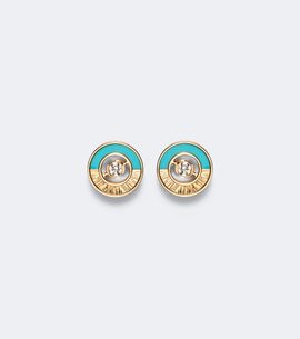 Piaget Piaget Possession Vibrant Palace 18kt rose gold earrings with turquoise and diamonds