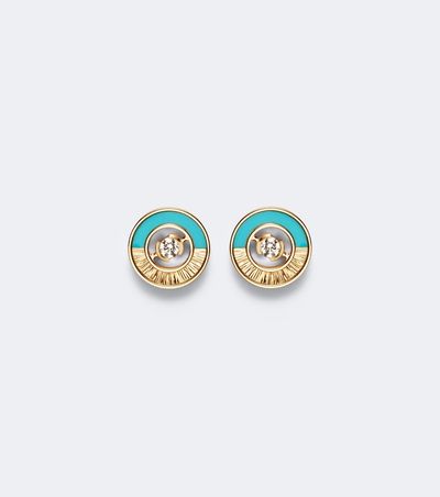 Piaget Piaget Possession Vibrant Palace 18kt rose gold earrings with turquoise and diamonds
