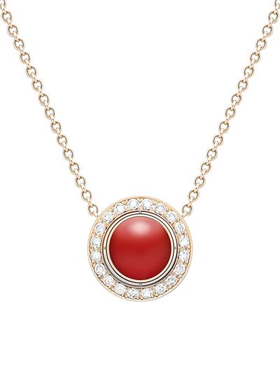 Piaget Women's Possession 18K Rose Gold, Carnelian & Diamond Pendant Necklace