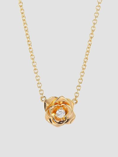 Piaget Women's Rose 18K Yellow Gold & Diamond Pendant Necklace
