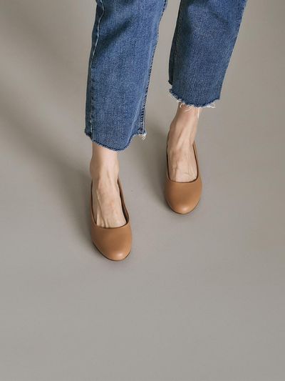PICCADILLY 3.5cm Heel Cappuccino Pumps
