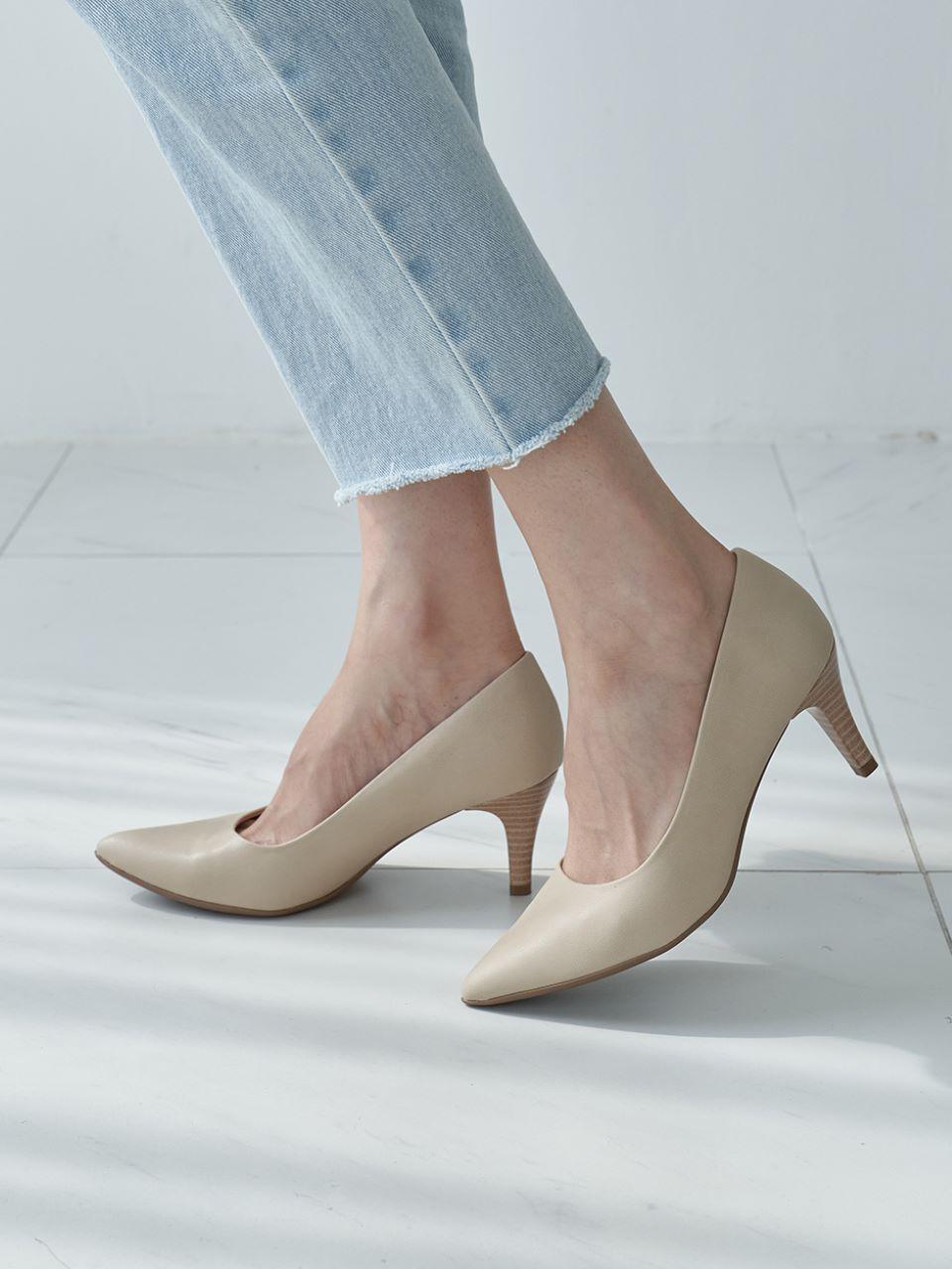 PICCADILLY Business Line Classic Stiletto Pumps [Beige] (745076)