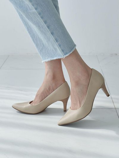 PICCADILLY Business Line Classic Stiletto Pumps [Beige] (745076)
