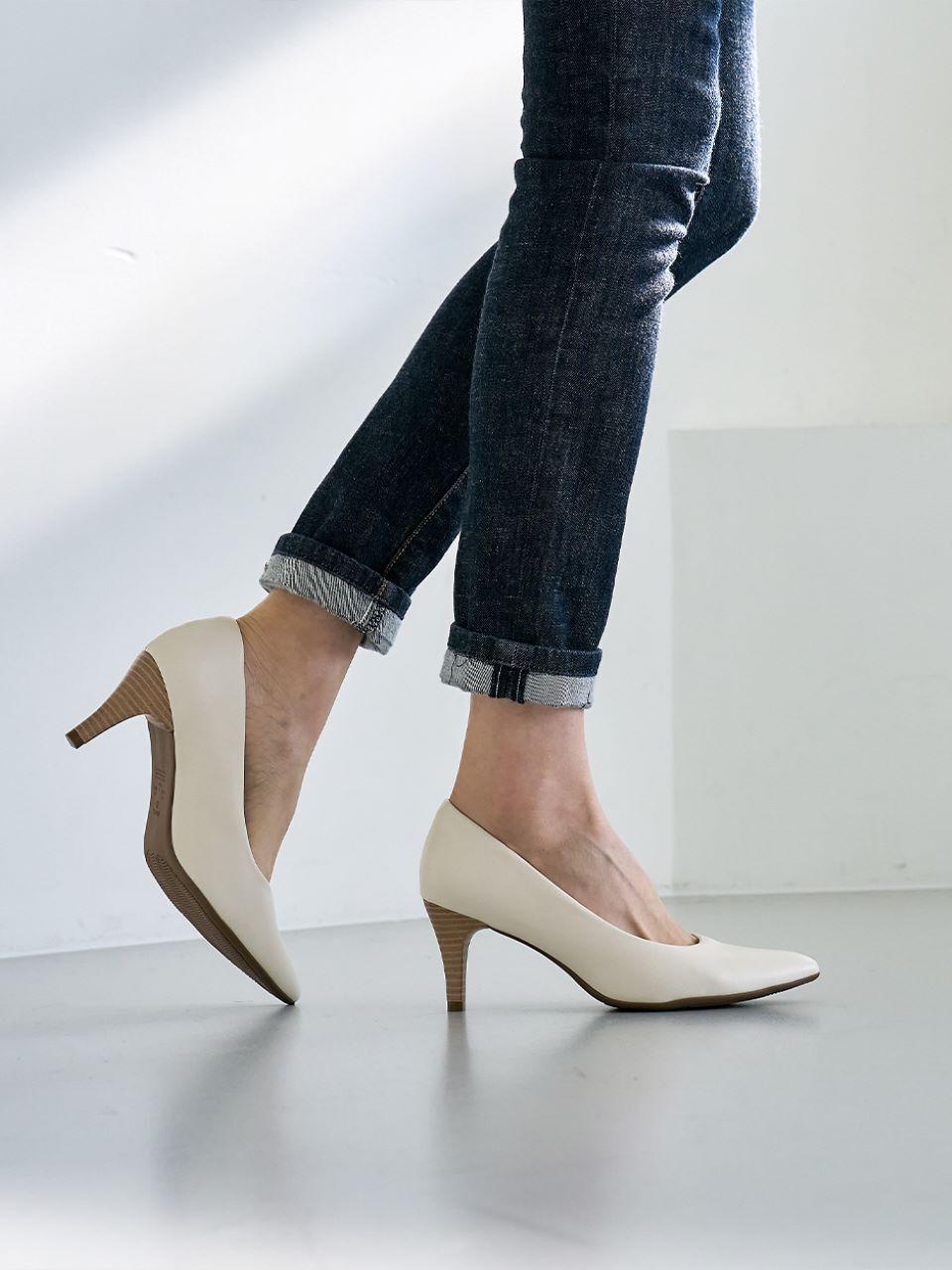 PICCADILLY Memory Foam Classic Professional Pumps [Off-white] (745076)