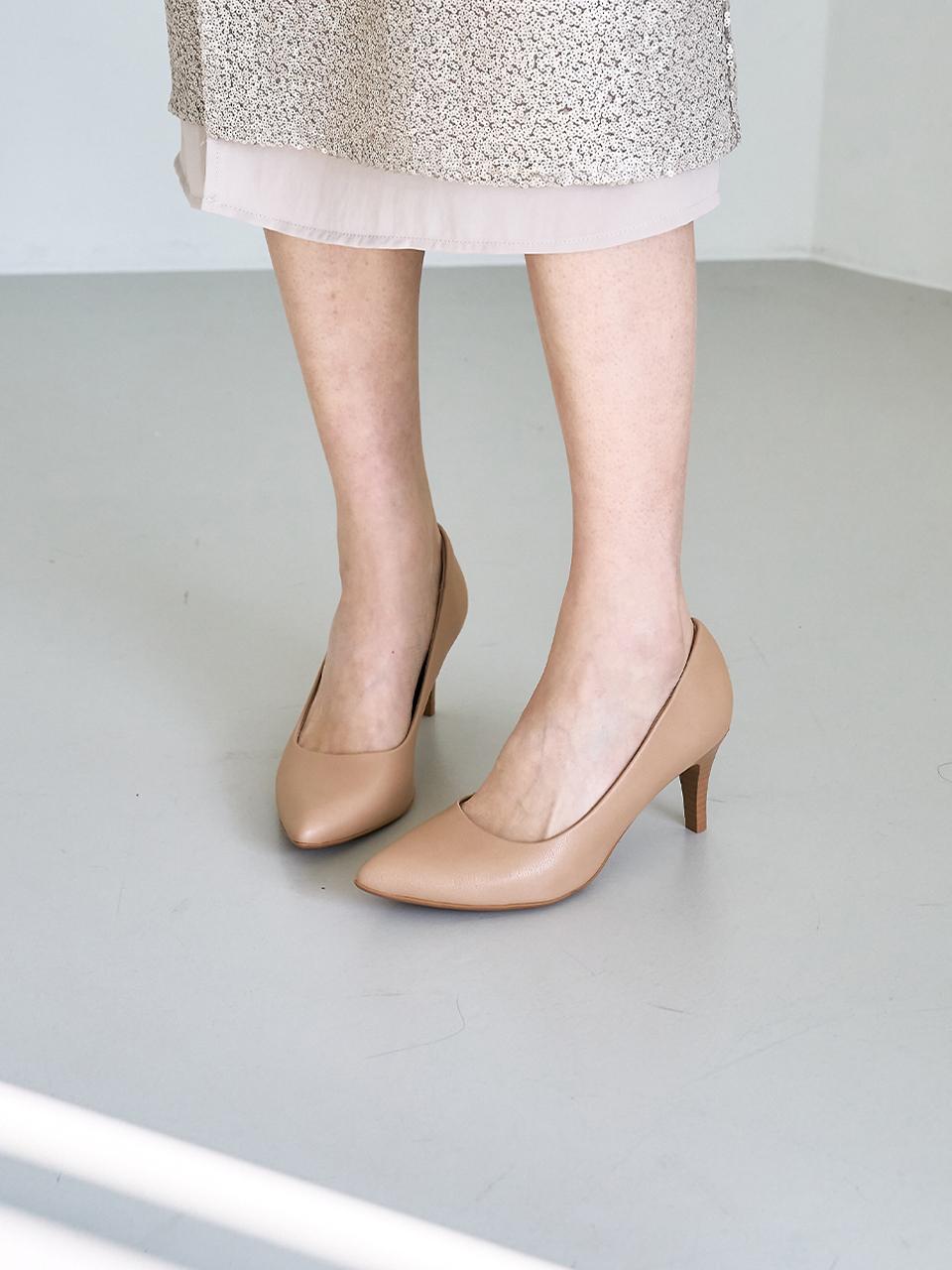 PICCADILLY Memory Foam Non-slip 7cm Pumps [Nude] (745076-A)