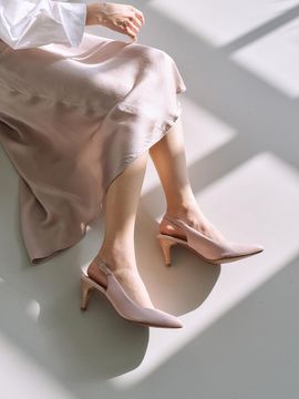 PICCADILLY Pointed Toe Adjustable Slingback Heels [Lavender] (745045)
