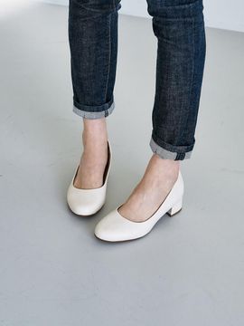 PICCADILLY Premium Comfort Round Toe Pumps [Beige] (140128-1A)