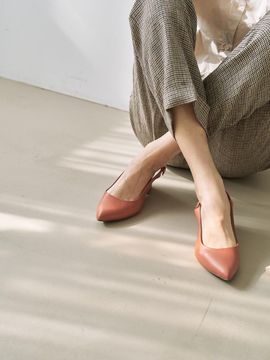 PICCADILLY Slingback Flight Attendant Professional Mid Heel Shoes [PINK] (739021-1)