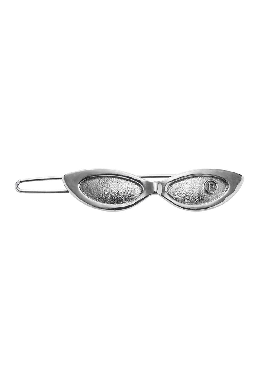 PICOMENT #006 Cat - Eye Sunglasses Hairpin _ Silver
