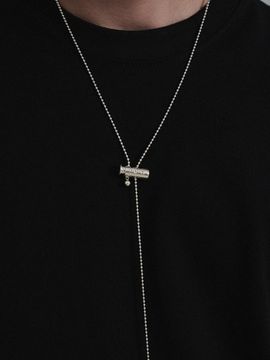 PICOMENT Stopper Pendant Ball Chain Long Necklace