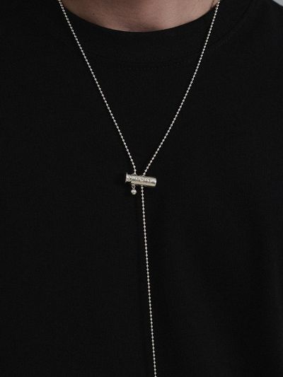 PICOMENT Stopper Pendant Ball Chain Long Necklace