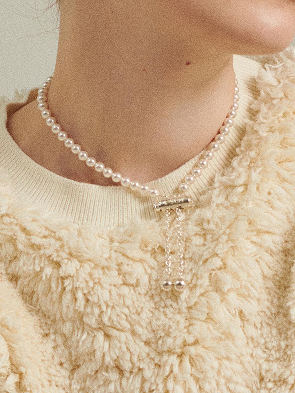 PICOMENT Stopper Pendant Pearl Necklace