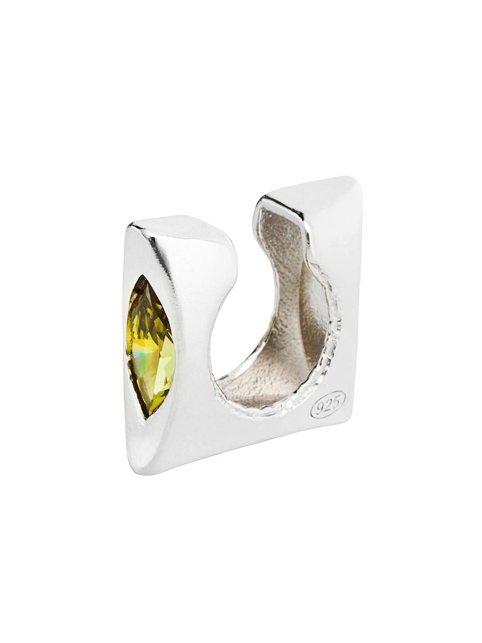 PICOMENT Yellow Green Cubic Square Earcuff