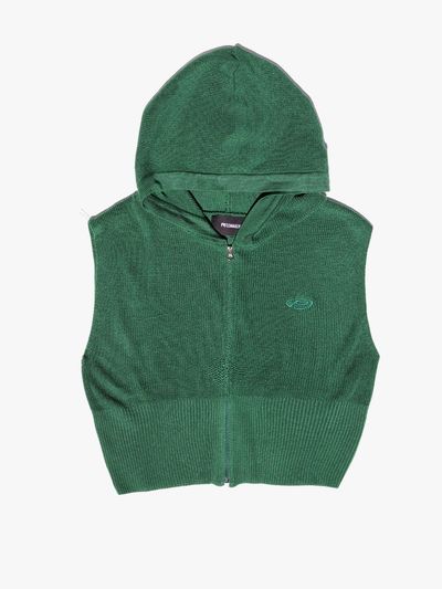 PIECEMAKER EX KNIT HOOD VEST (GREEN)