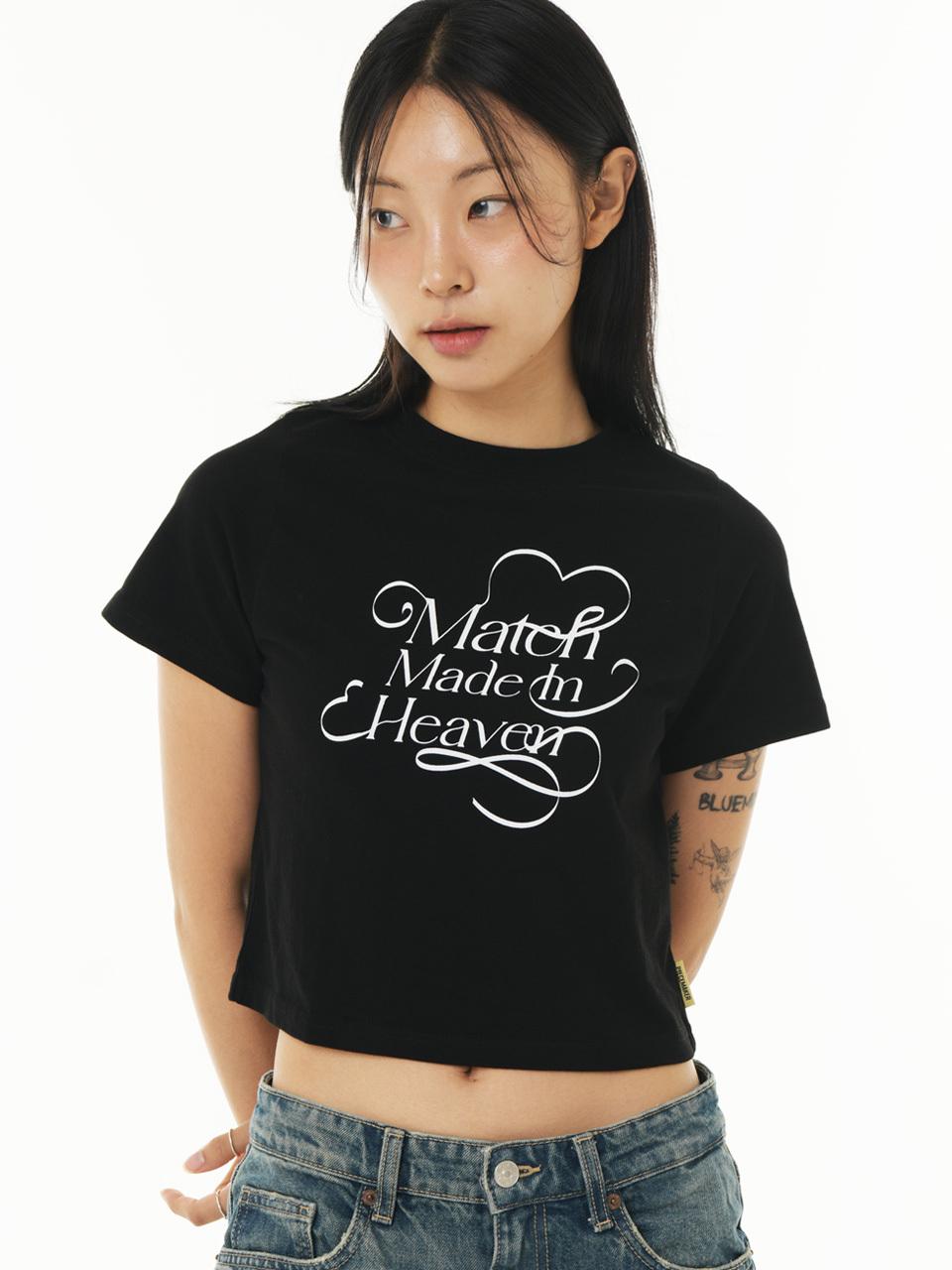PIECEMAKER HEAVEN CROP TEE (BLACK)