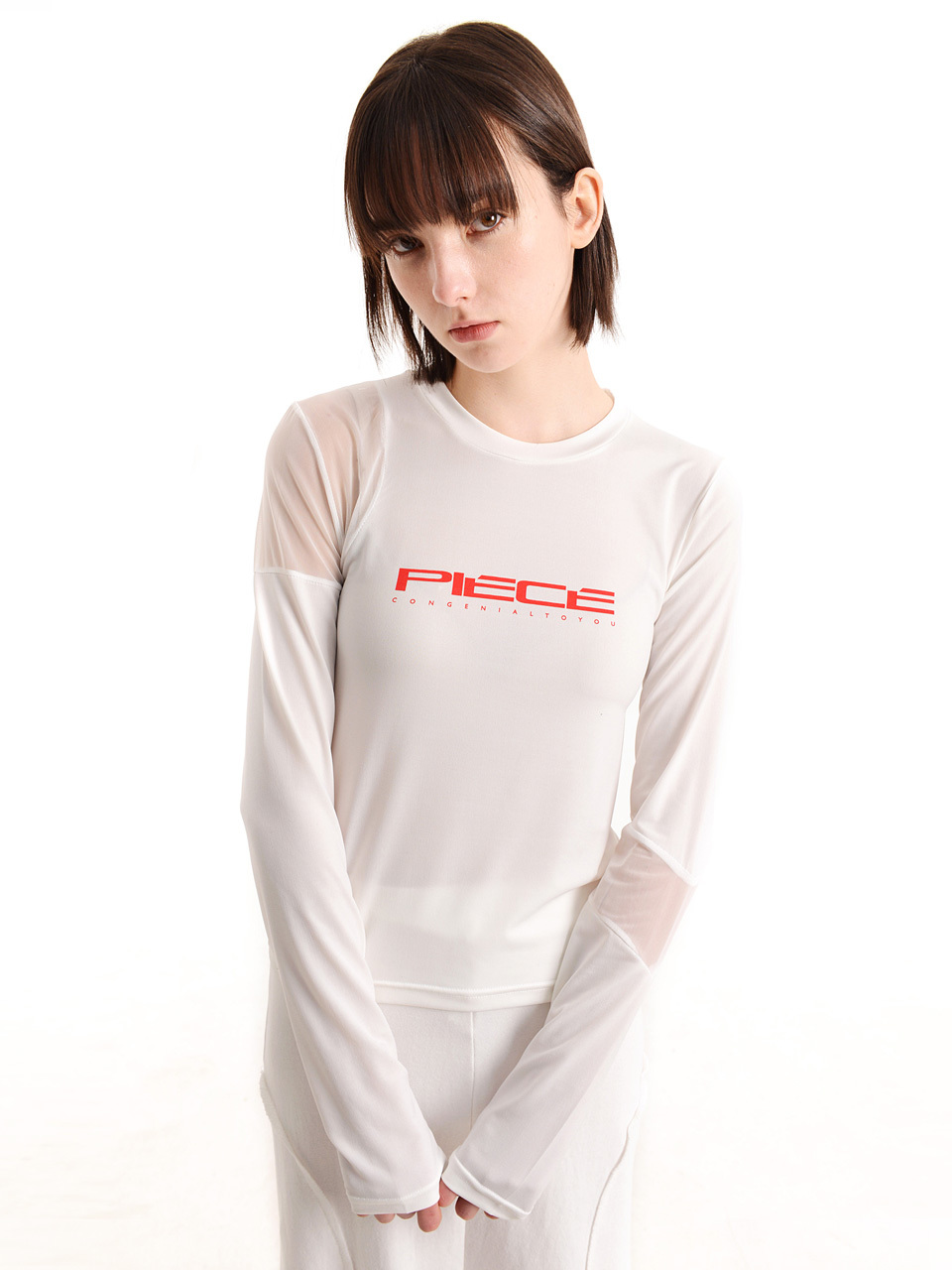 PIECEMAKER Piece Mesh UV Block Long Sleeve T-shirt