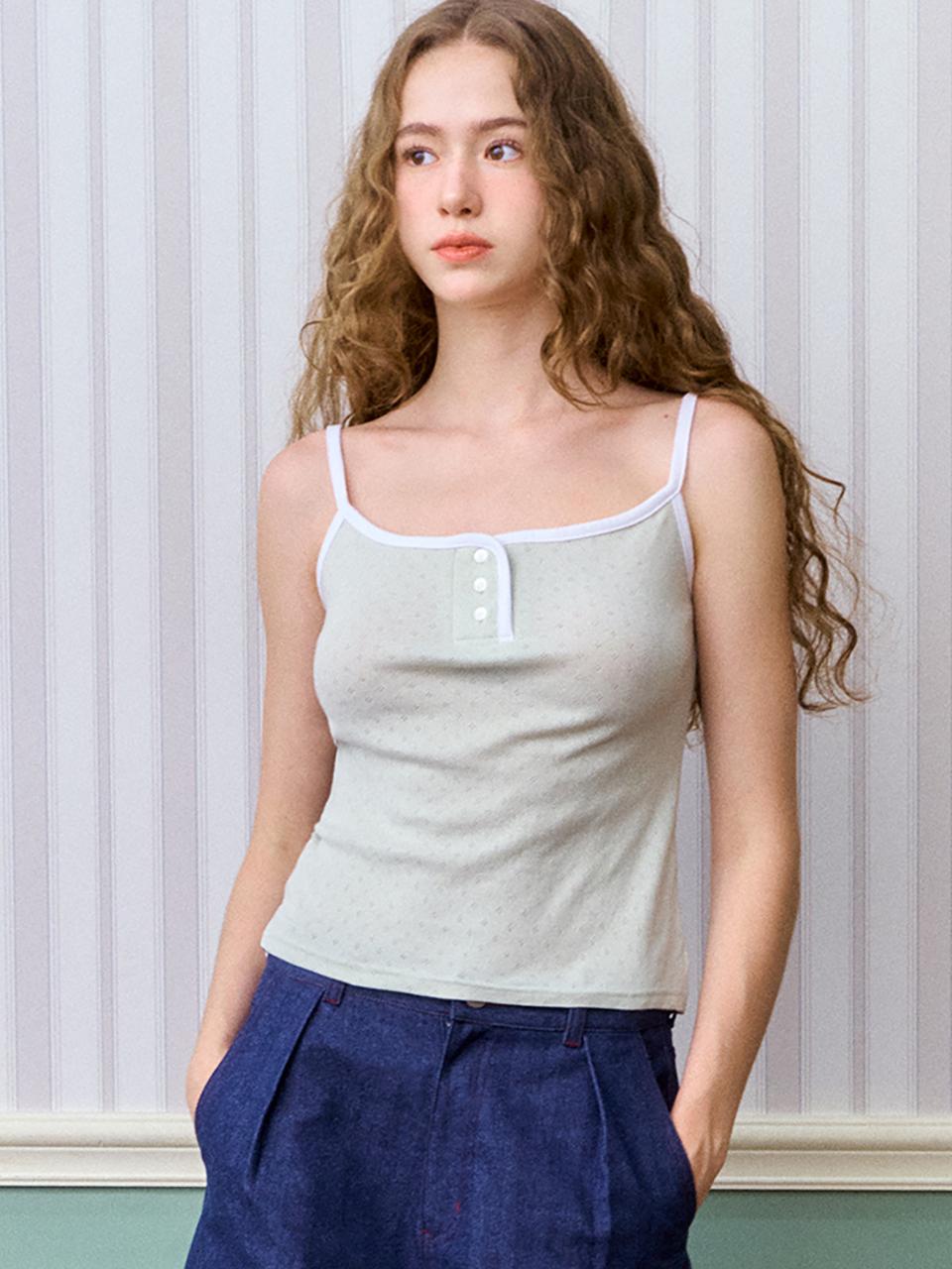 PIECEMAKER PUNCHING BUTTON SLEEVELESS (MINT)