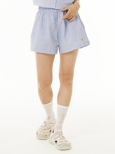 PIECEMAKER SEERSUCKER SHORT PANTS (NAVY BLUE)