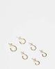 Pieces Pieces 18k plated 3-pack everyday huggie and hoop earrings in gold - 1